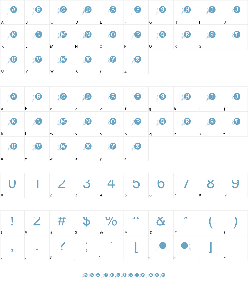 KR Orange Blossom Font Character